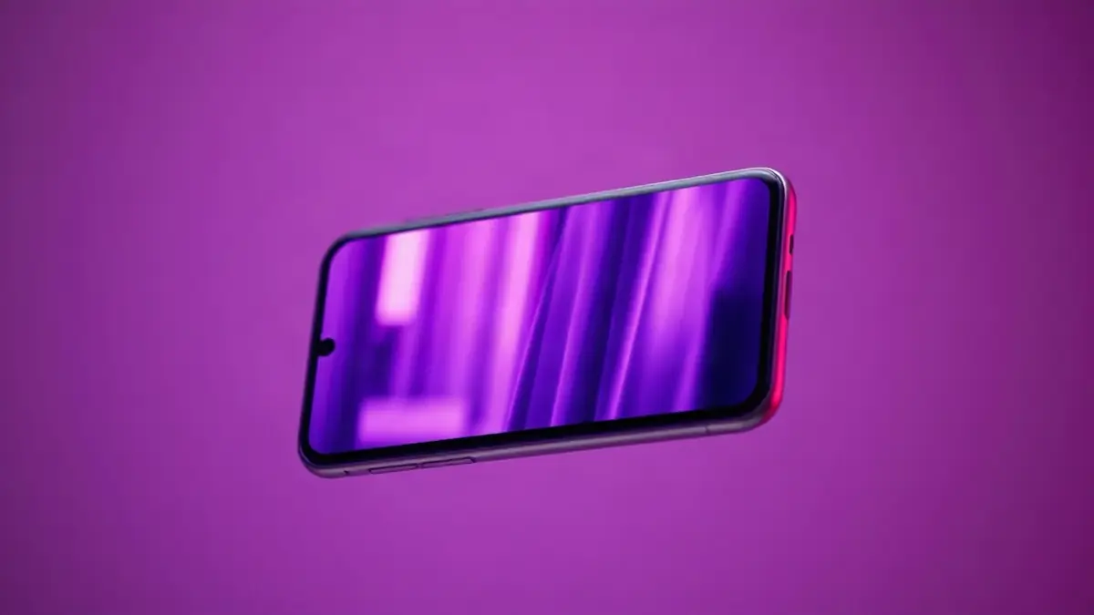 Smartphone showing a blurred vertical video feed